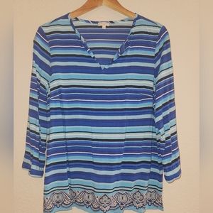 Talbots Striped Tunic Size Medium